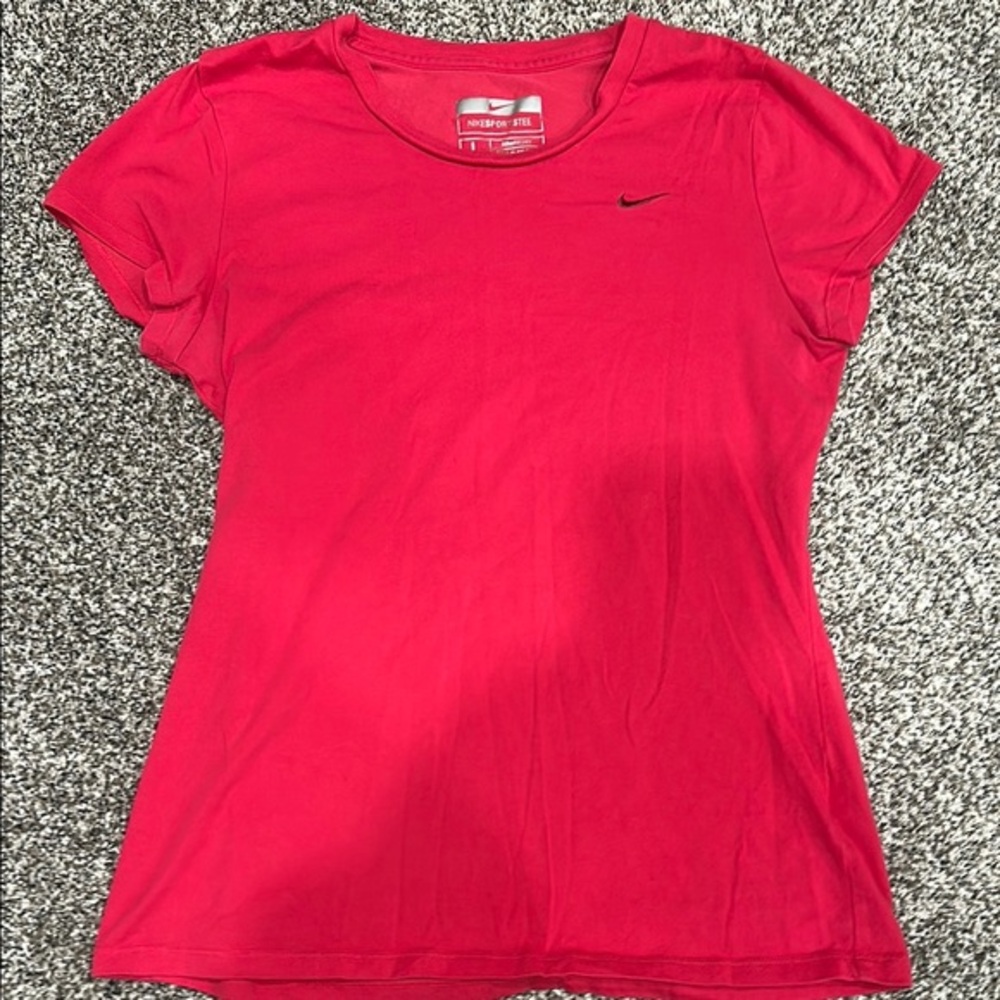 Nike Pink Fitted Short Sleeve Tee